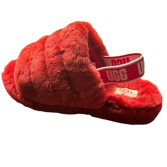 FLUFF YEAH UGG Open Toe Sling Back Slipper Sz 4 Youth - Picture 6 of 9